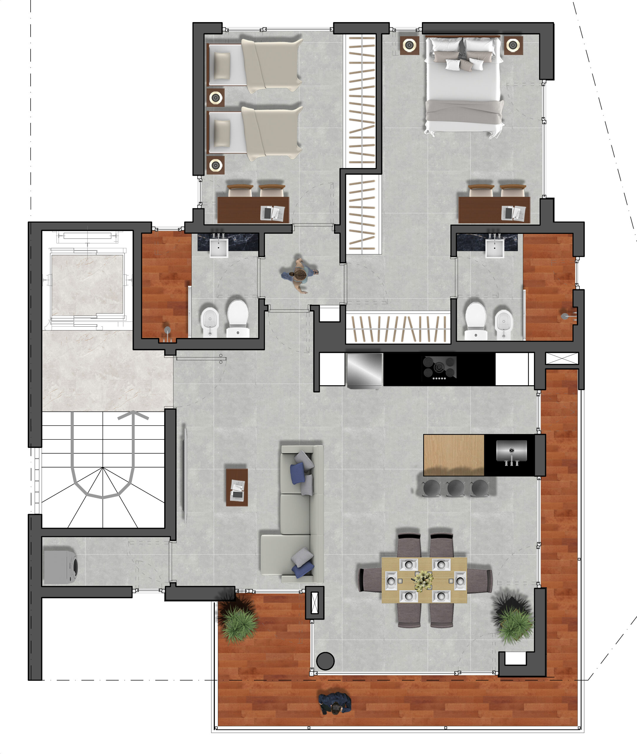 Segundo y cuarto piso de la torre Alvear Tandil